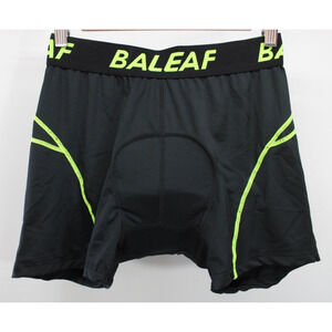 BALEAF PADDED CYCLING SHORTS BLACK W/ LIME ADULT SIZE LARGE